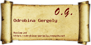 Odrobina Gergely névjegykártya